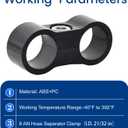 Hose Separator Clamps 10 Pack, AN8 Fuel Line Mounting Clamps 16.7mmfit for Fuel Line, Oil Line, Brake Line ABS+PC