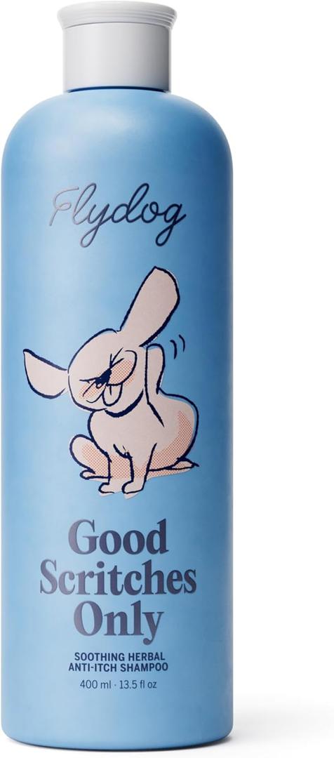 FLYDOG Dog Shampoo Itchy Skin Relief - Honeysuckle Anti Itch Dog Shampoo Sensitive Skin, Hypoallergenic All Natural Shampoo for Flaking & Odors, Reduces Sheddin (400ml)