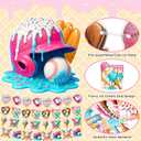 HunnmingRe 4 Pcs Ice Cream Drip Baseball Banner 67 Meme Paper Garland 39 ft Pre-Assembled Baseball Party Decorations Funny Sports Theme Birthday Garland Baby Shower Party Supplies(Ice Cream Drip)