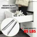 1 Pair 18 Inch Undermount Drawer Slides, Self Soft Close Full Extension Drawer Rails Concealed Drawer Runners Adjustable Locking Devices Mounting Brackets Screws Included