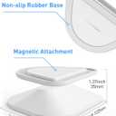 Maxonar Stand for Echo Show 5 (3rd Gen), Adjustable Tilt Swivel Stand Anti-Slip Base Strong Magnetic Compatible with 2023 Release Show 5 Smart Speaker- White