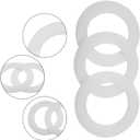 3 Pieces Dual Flush Toilet Seal Replacement Kit for Glacier Bay 83SGB, Rubber Bowl Gasket for Tank Leakage Repair, Reliable Replacement Rubber