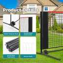 OLIXIS Portable Badminton Net, 2-5 FT Height Adjustable Volleyball Badminton Pickball Net with Carry Bag, Backyard Game Indoor Outdoor Use, 14FT Wide, Red