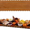 1 Pcs Large Long Charcuterie Board Scalloped 36 x 10 Inch Acacia Extra Large Wood Serving Tray Rectangular Serving Board for Appetizers Cheese Food Kitchen Platter New Home Housewarming Gift
