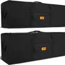 47 inch Foldable Oversized Zipper Duffel Bag, Travel Outdoor Camping Bag, Sports Equipment Storage Bag, Waterproof and Scratch Resistant, Black 2 Pack