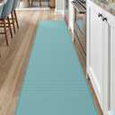 DEXI Kitchen Floor Mats Cushioned Anti Fatigue, 17x95, Long Standing Runner Rug Waterproof, Comfort Memory Foam Padded for Front Sink Laundry, Turquoise