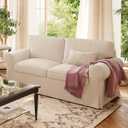Ektorp Loveseat Sofa Cover Replacment Slipcover Designed for IKEA Ektorp Two Seater Sofa Slipcover,Couch Cover Not Include The Sofa Body, Cool White
