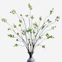 4 Pcs Artificial Ficus Branches Faux Eucalyptus Stems, 47.2 Inch Fake Greenery Stems Realistic Touch Faux Branches for Vase for Office Home Wedding Vase Filler Decoration