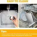 YQL Stainless Steel Air Fryer Basket and Tray Set, Compatible with Cuisinart TOA-60 TOA-65 TOA-70, Mesh Wire Rack & Baking Pan Replacement for Convection Toaster Oven, Dishwasher Safe