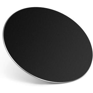 HONKID Metal Aluminum Mouse Pad, Thin Hard Mousepad, Double Sided Waterproof Fast and Accurate Control Mousepad for Laptop, Computer and PC, Office, Round Black (7.9L x 7.9W inches)
