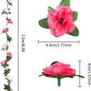 Miracliy 8Pcs 66FT Pink Flower Garland, Artificial Rose Floral Vines Fake Hanging Spring Flower Garland for Wall Backdrop Wedding Arch Tea Party Door Mantle Decoration
