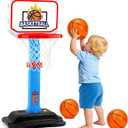 Toddler Basketball Hoop for Kids 1-3, Mini Adjustable Basketball Hoops Indoor with Balls Outdoor Pool Basketball Goal Sports Play Toys for 1 2 3 year old Baby Boys Girls First Birthday Gifts Age 1-2-3