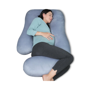 MOON PARK Pregnancy Pillows for Sleeping - U Shaped Full Body Maternity Pillow with Removable Cover - Support for Back, Legs, Belly, HIPS - 57 Inch Pregnancy Pillow for Women - Grey MOON PARK Pregnancy Pillows for Sleeping - U Shaped Full Body Maternity Pillow with Removable Cover - Support for Back, Legs, Belly, HIPS - 57 Inch Pregnancy Pillow for Women - Grey