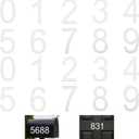 Molain 2 Sets 2.7 Inch White 3D Acrylic Mailbox Numbers, Self Adhesive 0-9 Individual House Address Signs Weatherproof Mailbox Numbers for Outside Door Address Number Stickers (White)