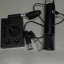 Electric Opener Set With Base, Accessories Including Rechargeable Corkscrew, Aerator, Stoppers and Foil Cutter - Perfect Gifts for Wine Lovers (Black)