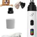 Dog Nail Grinder Quiet- Ultra-Quiet Dog & Cat Nail Grinder with LED Light & Battery Display & Upgrade Grinding Head - Painless Nail Trimmer for Small to Large Pets, Thick Nails, and Sensitive Paws