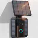 NANW Doorbell Solar Charger Compatible with Ring Video Doorbell (2nd - 2020 Release), Efficient Wireless Battery Solar Panel, Adjustable Mounting Bracket Accessories for Doorbell Camera