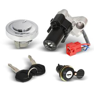 waltyotur Ignition Switch Seat Gas Cap Cover Lock Key 4pcs Set Replacement for Yamaha V-Star 650 1100 1999-2016