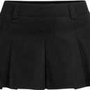 Milumia Women's High Waisted Zipper A Line Ruffle Hem Pleated Mini Skirts, L