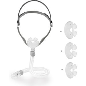 Nasal Pillow Universal Replacement Kit, Easy to Connecting Your Machine Nasal Msk with S,M,L Size Nose Pillow Adapter, Frame Cushion, Elbow/Swivel, Head Hear, Strap and Hose