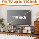 Aquzee 100 inch TV Stand, Extra Large 98" Wide Entertainment Center for 85" - 110" Television, 3 Tier Heavy Duty Wood Console Table with Storage for Living Room Home Theater, 98"W X 15.75"D X 23.98"H