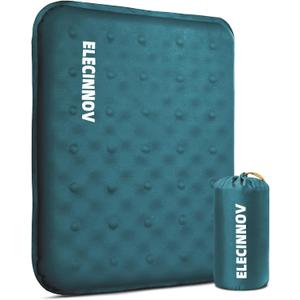 Inflatable Seat Cushion, Self Inflating Memory Foam Stadium Seat Cushion Lightweight Camping Chair Pad Airplane Cushion for Long Flights Outdoor Travel Bleacher Office Car Backpacking (Blue)