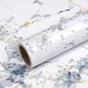 VEELIKE Spruce White Marble Countertop Contact Paper Waterproof Peel and Stick Countertops for Kitchen Bathroom 24''x354'' Self Adhesive Counter Top Wrap Marble Contact Paper for Countertops Table Top