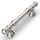 Amerdeco 10 Pack Brushed Satin Nickel Cabinet Pulls 3 Inch(76mm) Hole Center Cabinet Hardware Kitchen Cabinet Handles for Bathroom Drawer Pulls Dresser Pulls ZH0014……