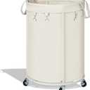 150L Large Capacity Rolling Laundry Basket Hamper with Wheels, Clothes hamper and Removable Bag for Home, Laundry Room, Bedroom, Bathroom, Apartment, Dorm