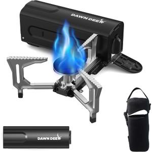 Portable Cassette Stove With Delicate Storage Bag, Foldable Camp Stove Compact Camping Stove, 2200W Folding Butane Gas Burner (Black)