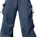 JMIERR Men's Baggy Cargo Pants Trendy Casual Parachute Pant Loose Fit Harem Joggers with Pockets for Streetwear, XXL