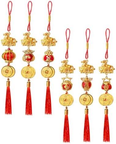 2026 Year of Horse Lucky Charm Feng Shui Tassel, Chinese New Year Decorations, Hanging Pendant for Home, Health, Wealth, and Success, Horse Decor for Good Luck, 2026 Chinese New Year Ornaments(6 Pcs)