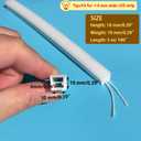 196inch Silicone LED Diffuser Channel, Flexible Waterproof Neon Rope Strip Light Tube Silicone Cover for 6mm Led Strip Lights for Living Room, Kitchen, Wall and Other Decoration (10 x 10mm)