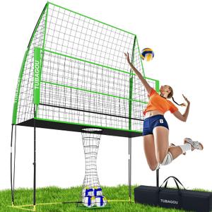 2025 Upgraded Volleyball Training Equipment Net Volleyball Spike Trainer for Indoor and Outdoor Volleyball Practice Net Station, Perfect for Team or Solo Training, Home Volleyball Net