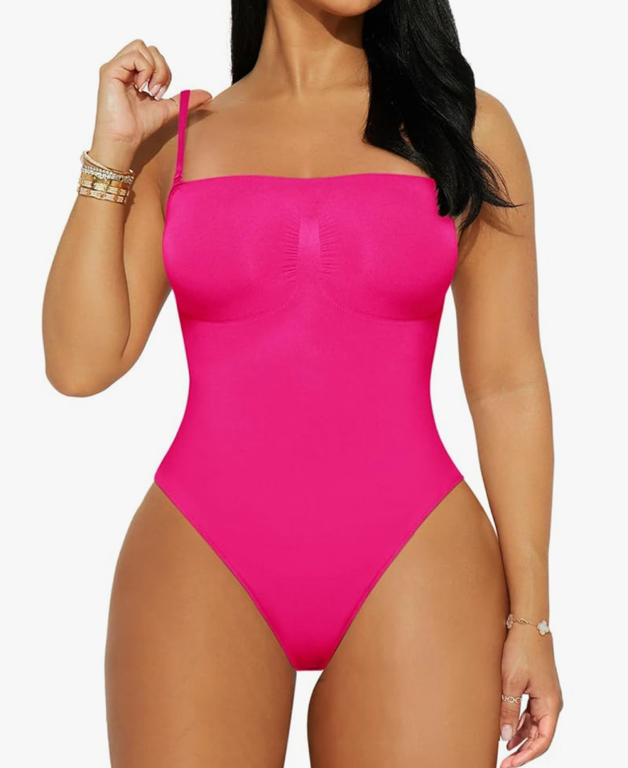 REORIA Shapewear Bodysuits for Women Tummy Control Seamless Body Shaper Sculpting Snatched Waist Butt Lifting Thigh Slimmer