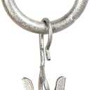 Kenney Real Home Window Curtain Clip Rings, Set of 14, Pewter (For 5/8" or 3/4" Diameter Rods)