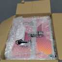 Frenessa Makeup Case Makeup Box Cosmetic Organizer Case Portable Make Up Artist Travel Case Storage Box 4 Trays with Dividers Lockable Hard Train Case Nail Tech Supply Storage Mermaid Pink