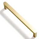 Goo-Ki 6 Pack Pure Brass Made Luxurious Cabinet Pulls,Matte,5 Inches Center to Center,Brushed Brass