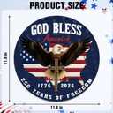 2 x 250 Anniversary USA Decoration Wooden Door Sign US 250th Anniversary Wreath for Front Door Wall Signs Decor for 4th of July Home Decor Outdoor Indoor Party Supply