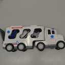 JUKUDAHU 5-in 1 Play Ambulance Toy Vehicle Toddler Truck Toys for 3 4 5 6 7 Year Old Boys - Friction Powered Cars with Light and Sound, Police Car, Fire Truck, Ambulance Car, Birthday Gifts for Kids