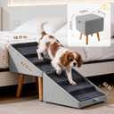 Pet Stairs for High Beds 21.06" Tall, 6-Step Dog Stairs Bedside Table Convertible, 250lbs Large Dog Steps with Storage Drawers, Non-Slip Pet Ramp for Bed Couch for Medium Large Small Dogs