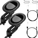 2 Sets of Metal Recliner Release Pull Handle, Universal Heavy Duty Sofa Release Lever Pull Handle with Cable, Recliners Repair Replacement Parts Fits Most Furniture Recliner Couch Sofa Chair