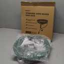 Daoeny Heated Bird Bath for Deck Railing, Upgraded 100W Heated Bird Baths for Outdoors Thermostat Control, Heated Bird Bath for Outside Winter Garden Yard Patio Decor (Green)