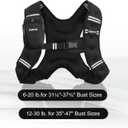 Weighted Vest, 6lb/8lb/12lb/16lb/20lb/25lb/30lb Weight Vest with Reflective Stripe, Weighted Vest for Men Women Workout Equipment for Strength Training, Running, Jogging, Fitness, Weight Loss (Black with Bag)