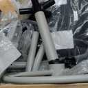 Sweetcrispy Home Office Drafting Chair - Ergonomic High Stool Computer with Adjustable Height and Comfy Lumbar Support, Tall Rolling Task for Standing Desk with Fixed Arm and Footrest, Grey