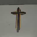 Jetec Christian Wooden Wall Cross,3D Multi-color Triple Stacked Reclaimed Decorative Worn Wooden Wall Cross for Home Religious Church Hanging Decoration(Classic Color)