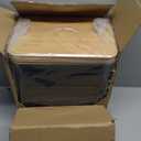 Ohmlove 4 Packs Storage Bins with Bamboo Lids - Plastic Storage Containers with Lids Stackable Storage Box: Storages Baskets for Organizing Desktop Closet Playroom Classroom Office, Black