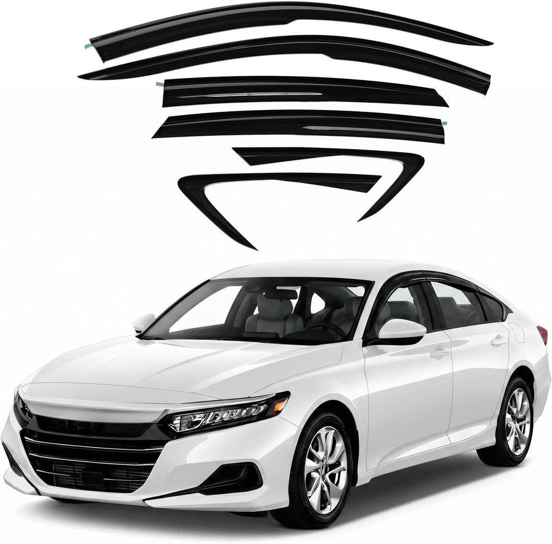 Window Visors Rain Guards Fit for Honda Accord 2023-2026 6PCS Vent Visor