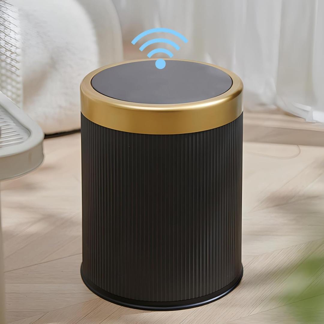 URALFA 3.7 Gallon Motion Sensor Bathroom Trash Can with Lid Automatic Waterproof Touchless Garbage Can, Smart Plastic Trash Bins Suitable for Toilet, Office, Bedroom, Kitchen (Dark Grey) URALFA 3.7 Gallon Motion Sensor Bathroom Trash Can with Lid Automatic Waterproof Touchless Garbage Can, Smart Plastic Trash Bins Suitable for Toilet, Office, Bedroom, Kitchen (Dark Grey)