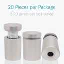 Lantee 5/8" x 1-5/8" Stainless Steel Standoff Screws  Heavy-Duty Sign Mounting Hardware for Acrylic, Glass, and Metal (16 x 40mm, 20 Pcs)